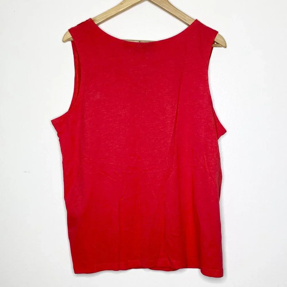 NWT Avenue Embroidered Tank Red/Orange Boho Keyhole Women's Size 18/20 1X - Picture 3 of 9